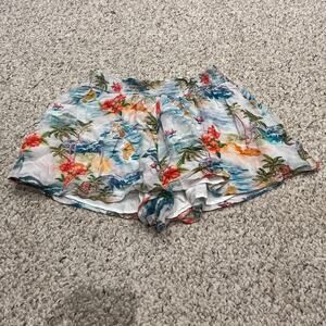 Majorelle Revolve Women's Floral Lightweight Hawaiian Shorts Sz M Beach Vacation